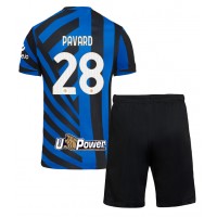 Inter Milan Benjamin Pavard #28 Koti Peliasu Lasten 2024-25 Lyhythihainen (+ Lyhyet housut)